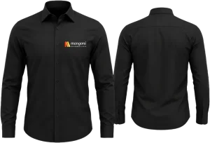 Camisa social preta Mangoni